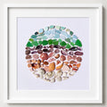 Sea Glass & Seashell Ombré Circle