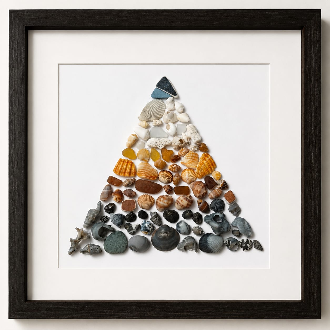 Sea Glass & Seashell Triangle