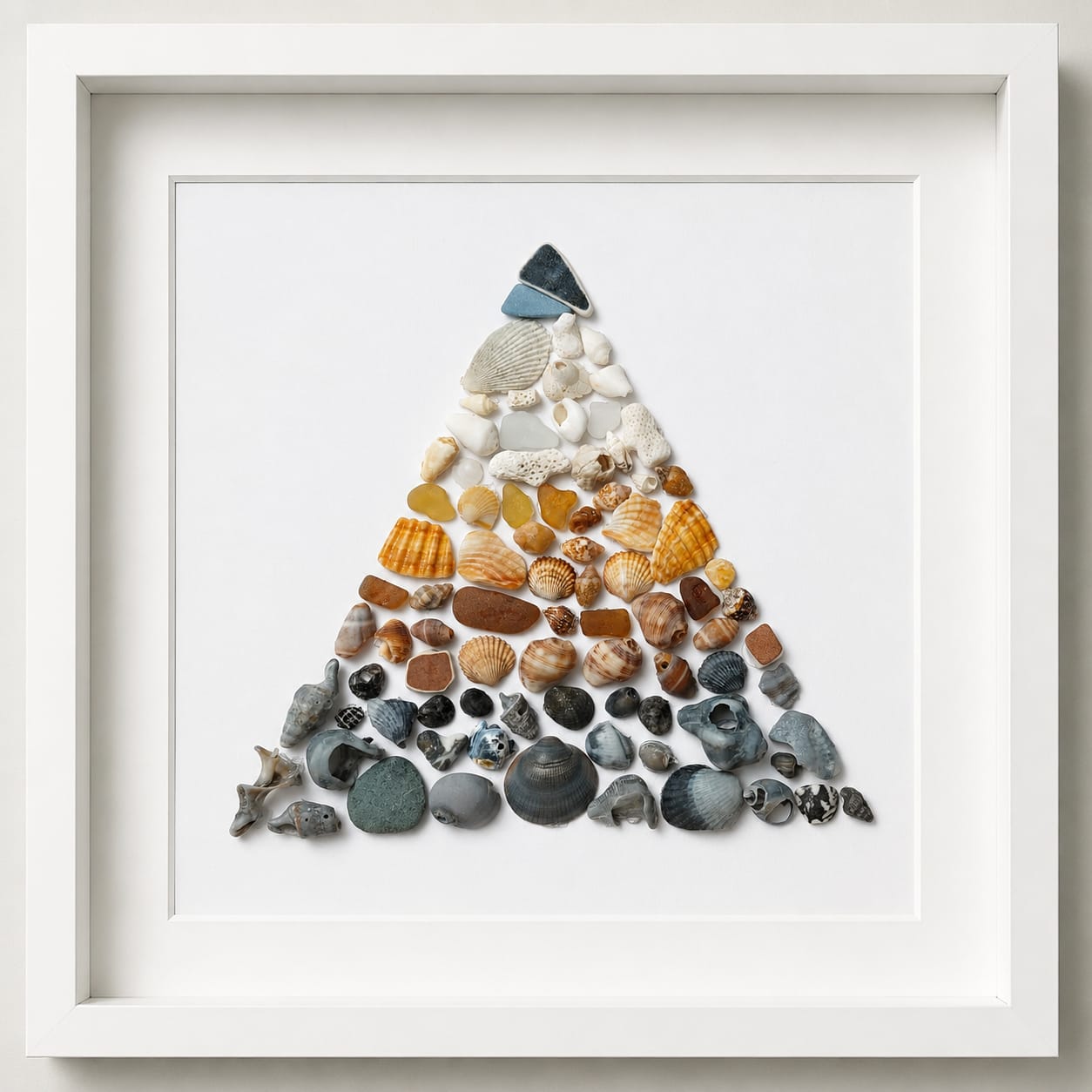 Sea Glass & Seashell Triangle